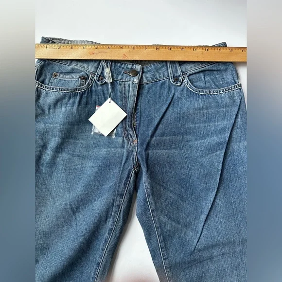 Y2K MaxSport by Max Mara Denim Cuff Jeans Sz 10 made in Rumania Brand New